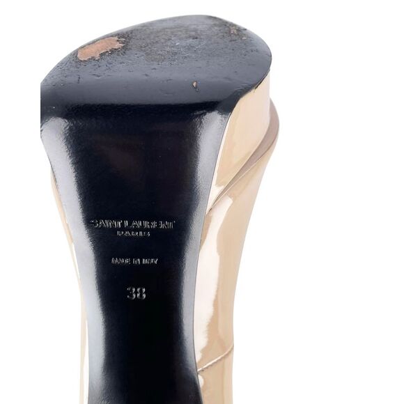 Yves Saint Laurent Janis Heels in Nude Patent - Picture 9 of 12